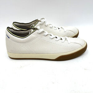 Rothy’s The Lace Up Sneaker Vanilla Ivory Knit Gum Women's 9 Hidden Heel Low Top
